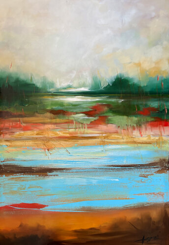 The Lines Between Us by Ana María Cepoi, Painting for Sale on Select