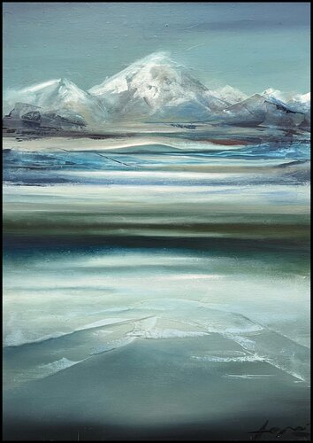 Frozen Lake by Ana María Cepoi, Painting for Sale on Select