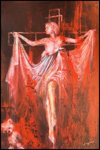 The Weight We Keep by Ana María Cepoi, Painting for Sale on Select