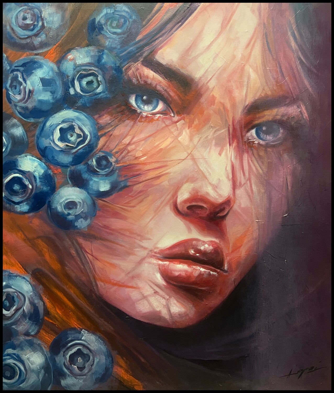 The Weight of Blue Ana María Cepoi Original painting for sale