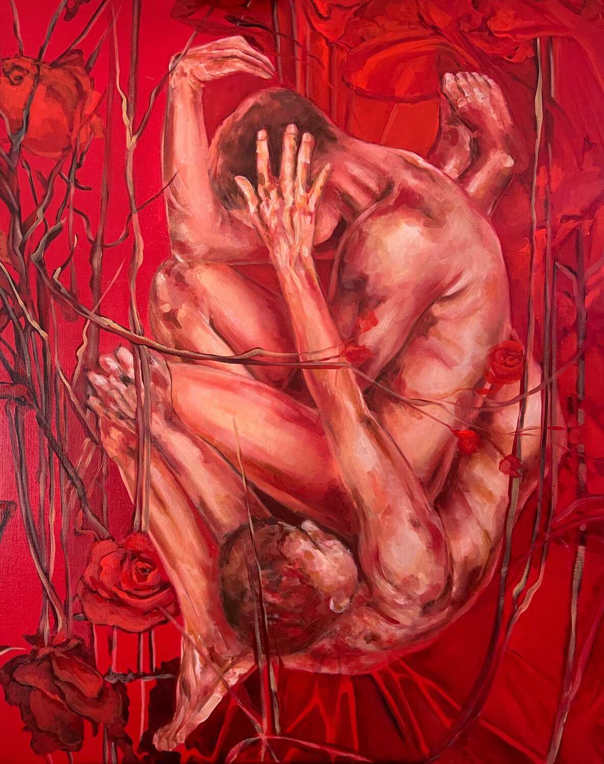 Human connection Ana María Cepoi Original painting for sale