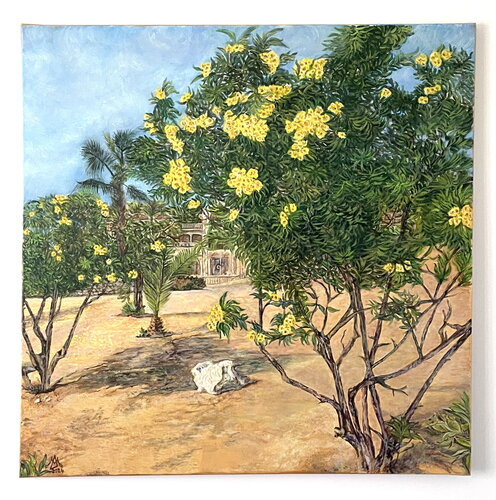 Garten am Roten Meer by Margit Doupnik, Painting for Sale on Select