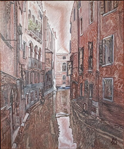 Gondelfahrt 1 by Margit Doupnik, Painting for Sale on Select