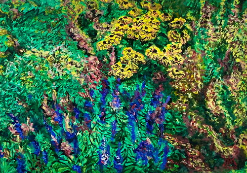 Blumenwiese von Margit Doupnik, Malerei kaufen auf Select