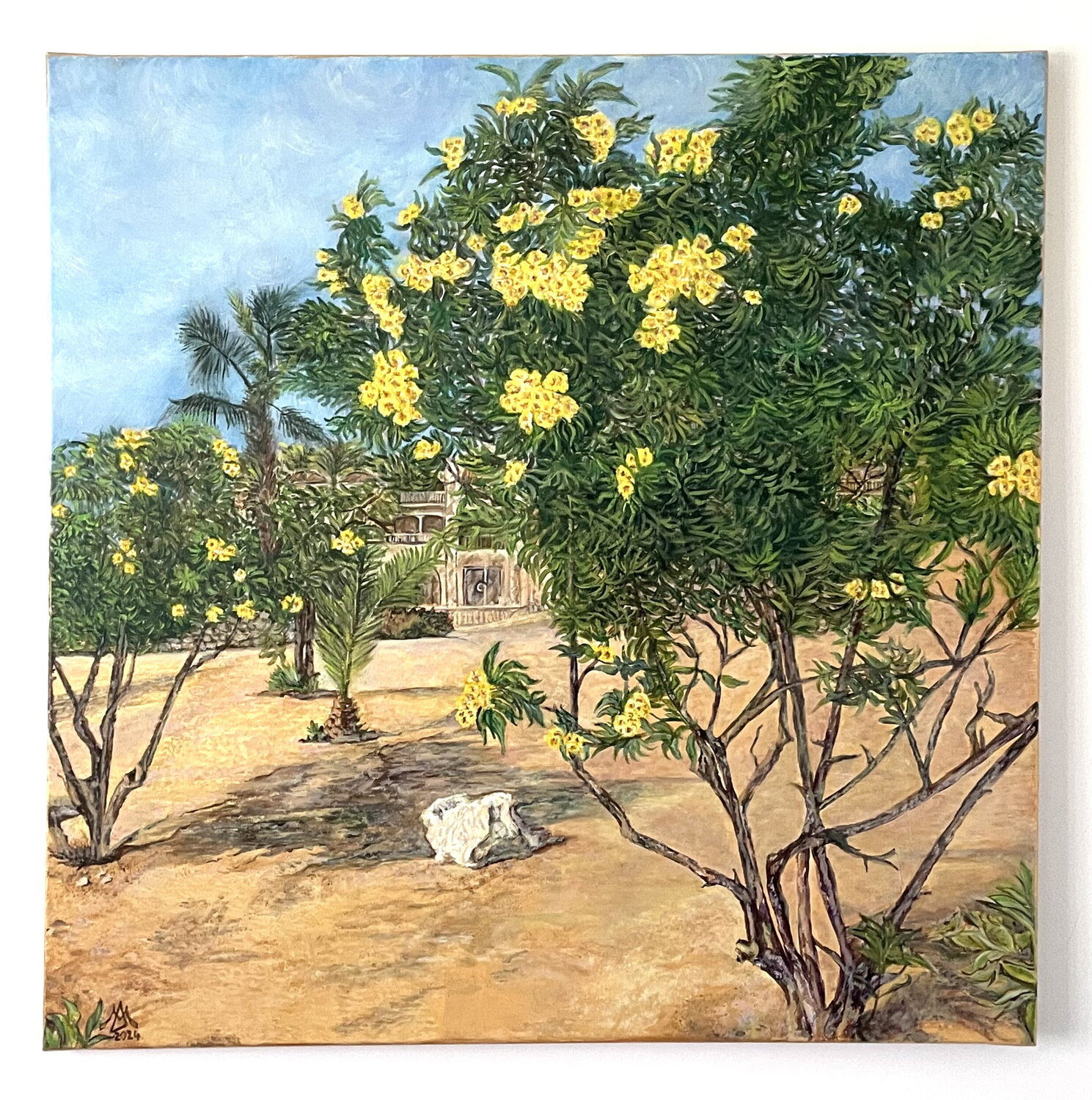 Garten am Roten Meer Margit Doupnik Original painting for sale