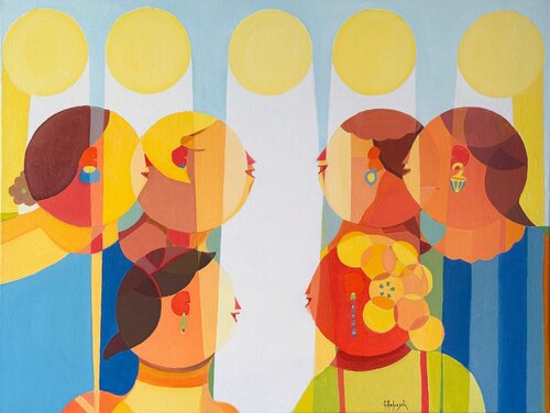 PROFILES IN LIGHT by Annemarie Ambrosoli, Painting for Sale on Select