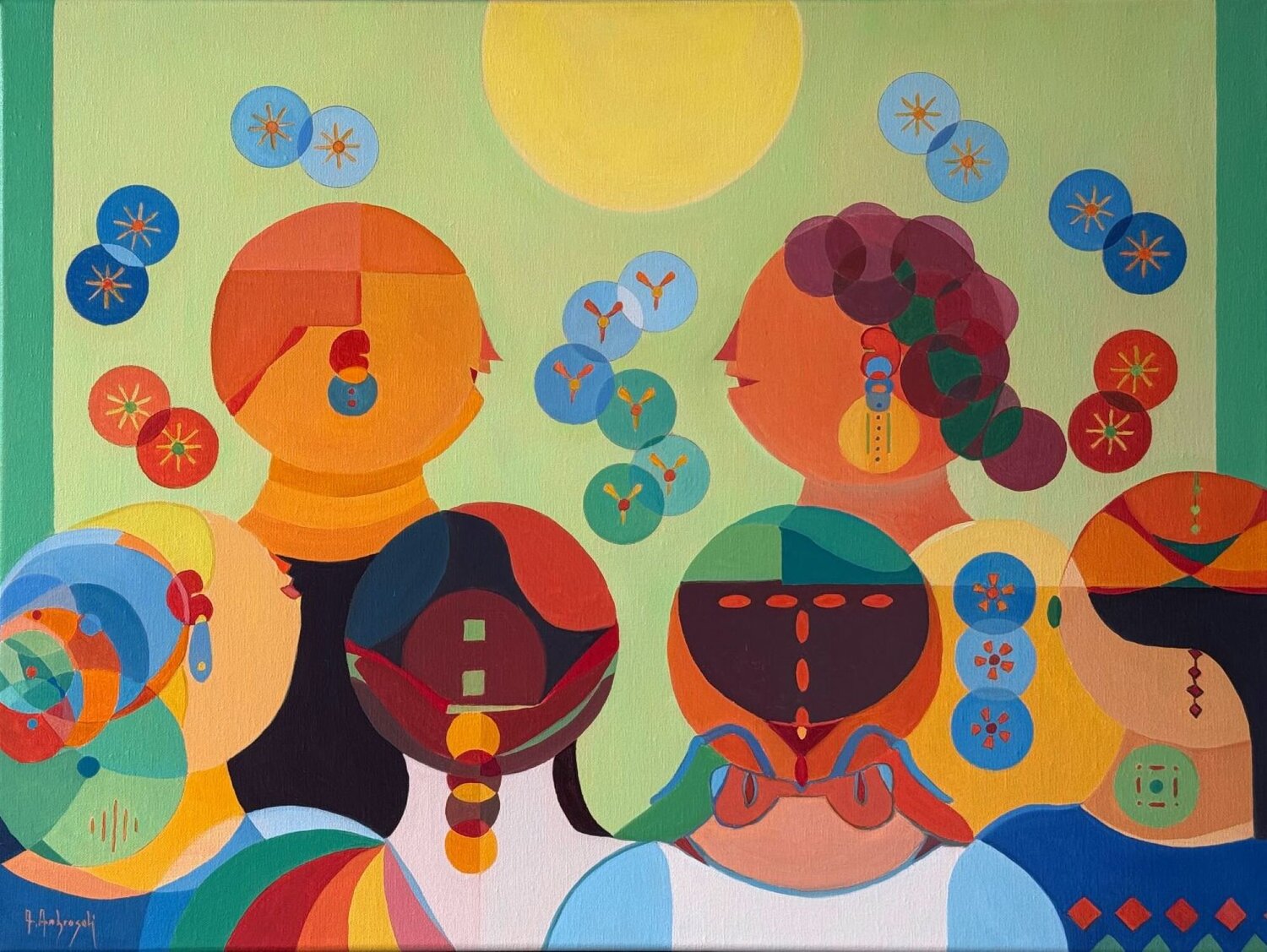 SUMMER STORY Annemarie Ambrosoli Original painting for sale