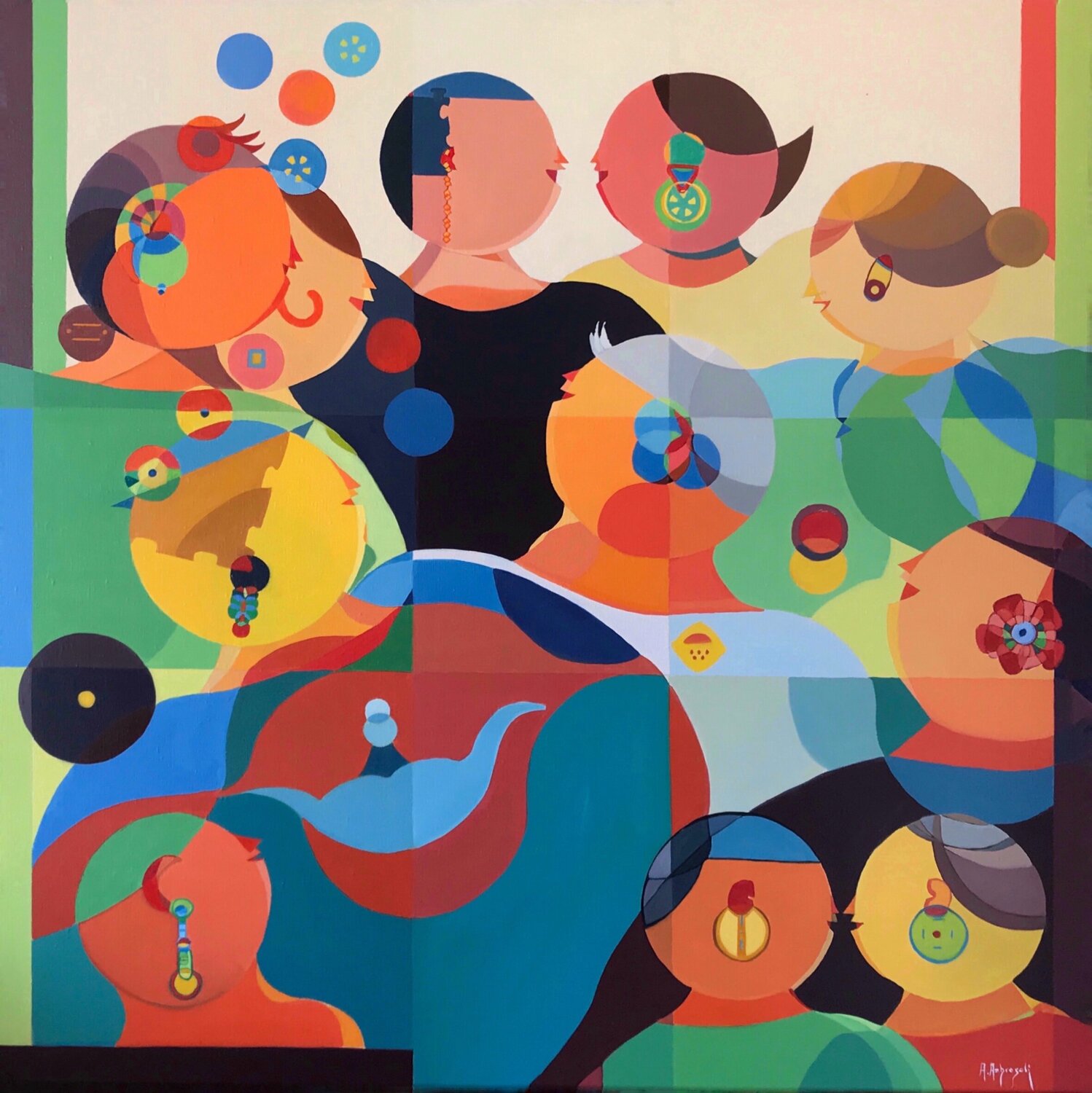 THE MAGIC LAMP Annemarie Ambrosoli Original painting for sale