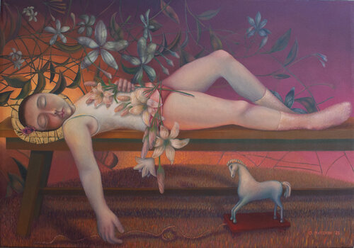 A la sombra de sus alas by Cecilia Matzkin, Painting for Sale on Select