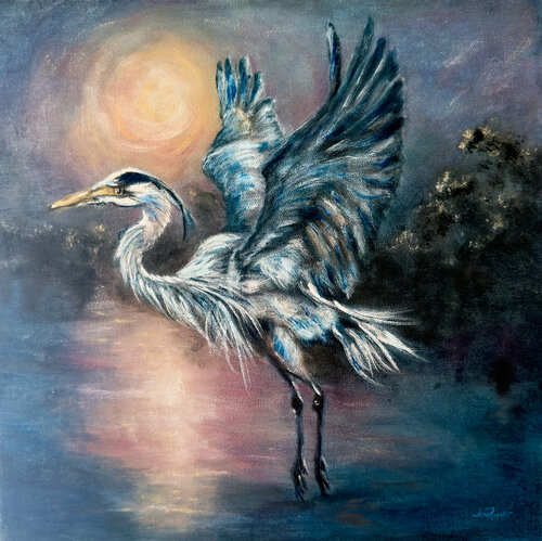 Flight Through Quiet Reflection by Jenn Royster, Painting for Sale on Select