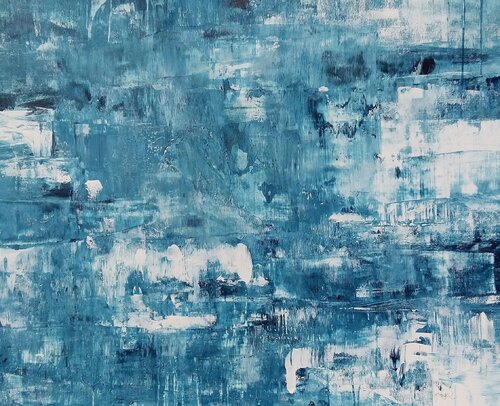 Diving in the blue by Bibiána Baranová, Painting for Sale on Select