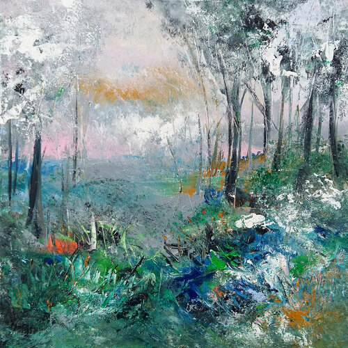 In the shade of the forest by Bibiána Baranová, Painting for Sale on Select