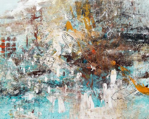 Underwater world by Bibiána Baranová, Painting for Sale on Select
