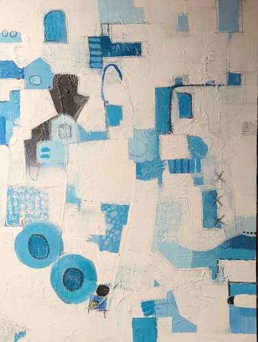 Crystalline City by Martina Kunze, Painting for Sale on Select