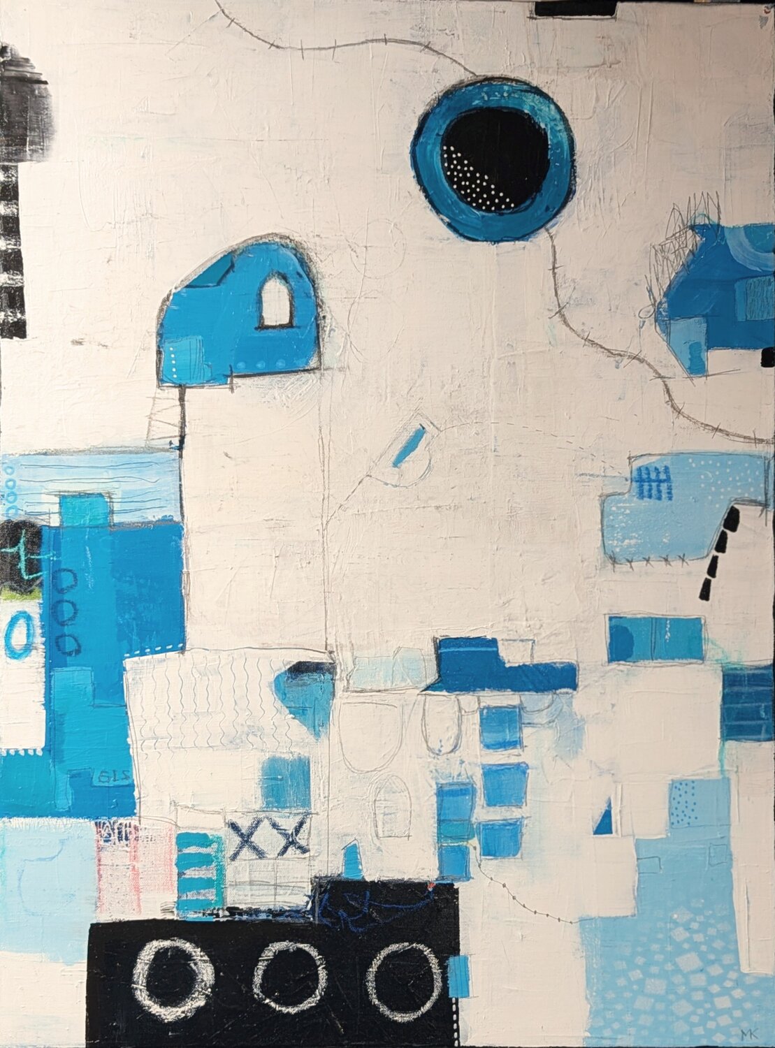 Blueprint for Winter Martina Kunze Original painting for sale