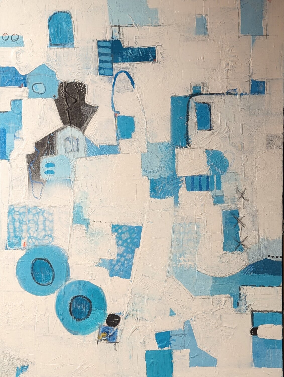 Crystalline City Martina Kunze Original painting for sale