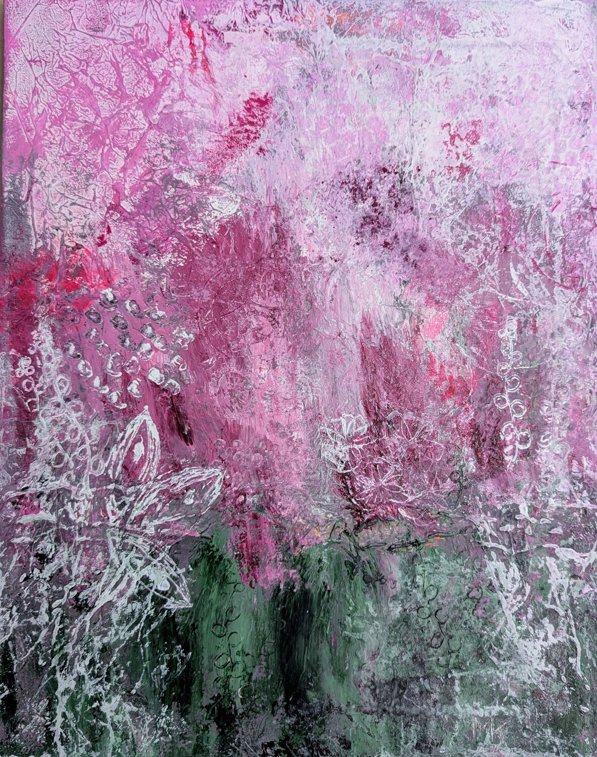 Le Jardin des Secrets Martina Kunze Original painting for sale