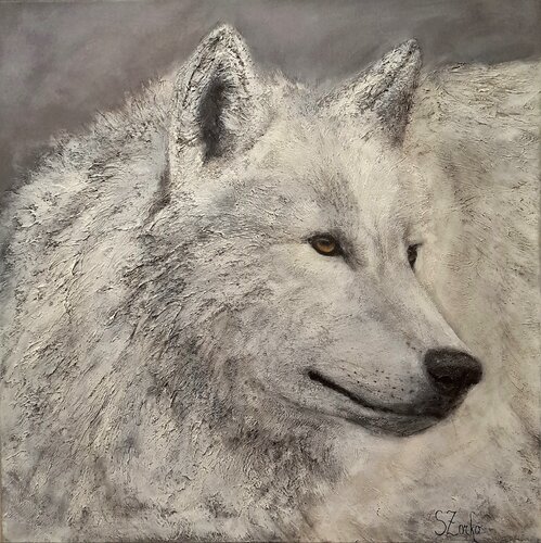 White Wolf, Sonja Zorko by Atelje MS, Painting for Sale on Select