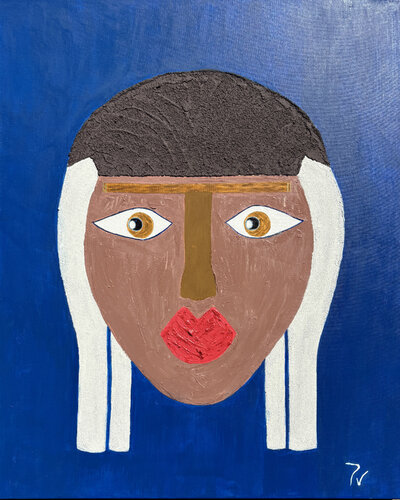 Cara con trenzas by paola vignola, Painting for Sale on Select