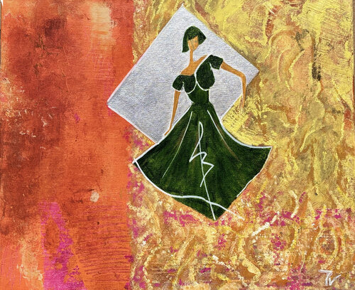 Bailarina de los sesenta by paola vignola, Painting for Sale on Select
