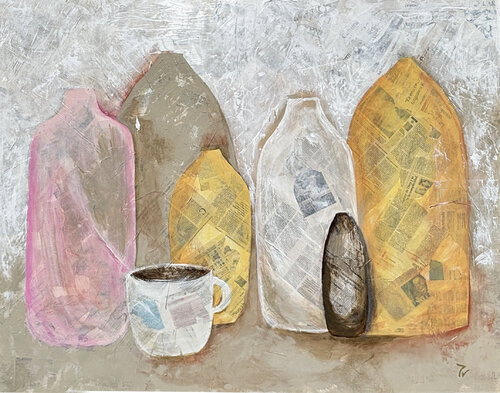 Bodegon de desayuno by paola vignola, Painting for Sale on Select