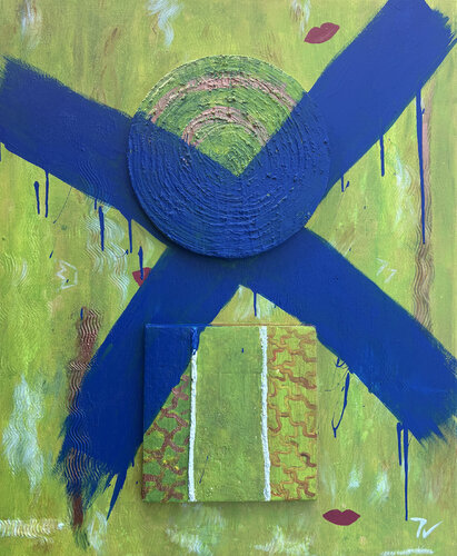 Exoplaneta verde truncado by paola vignola, Painting for Sale on Select