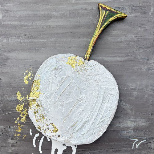 Cereza blanca con pan de orro  derecha by paola vignola, Painting for Sale on Select