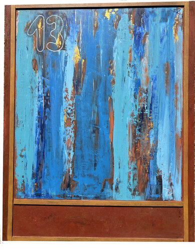 Puerta oxidada numero 13 von paola vignola, Malerei kaufen auf Select