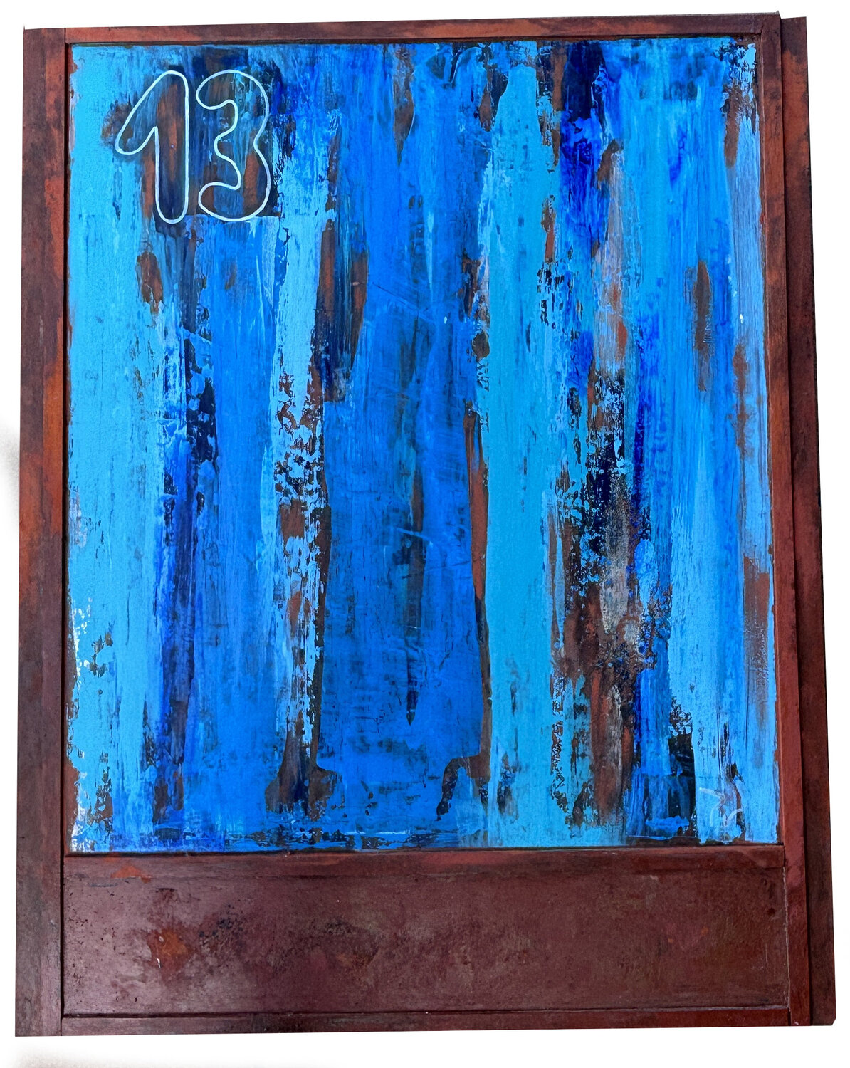 Puerta oxidada numero 13 paola vignola Original painting for sale