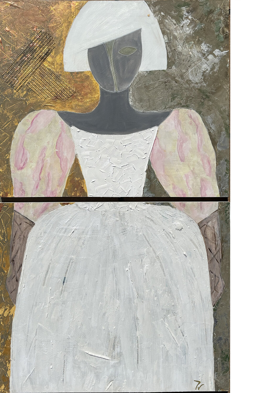 Menina blanca partida paola vignola Original painting for sale