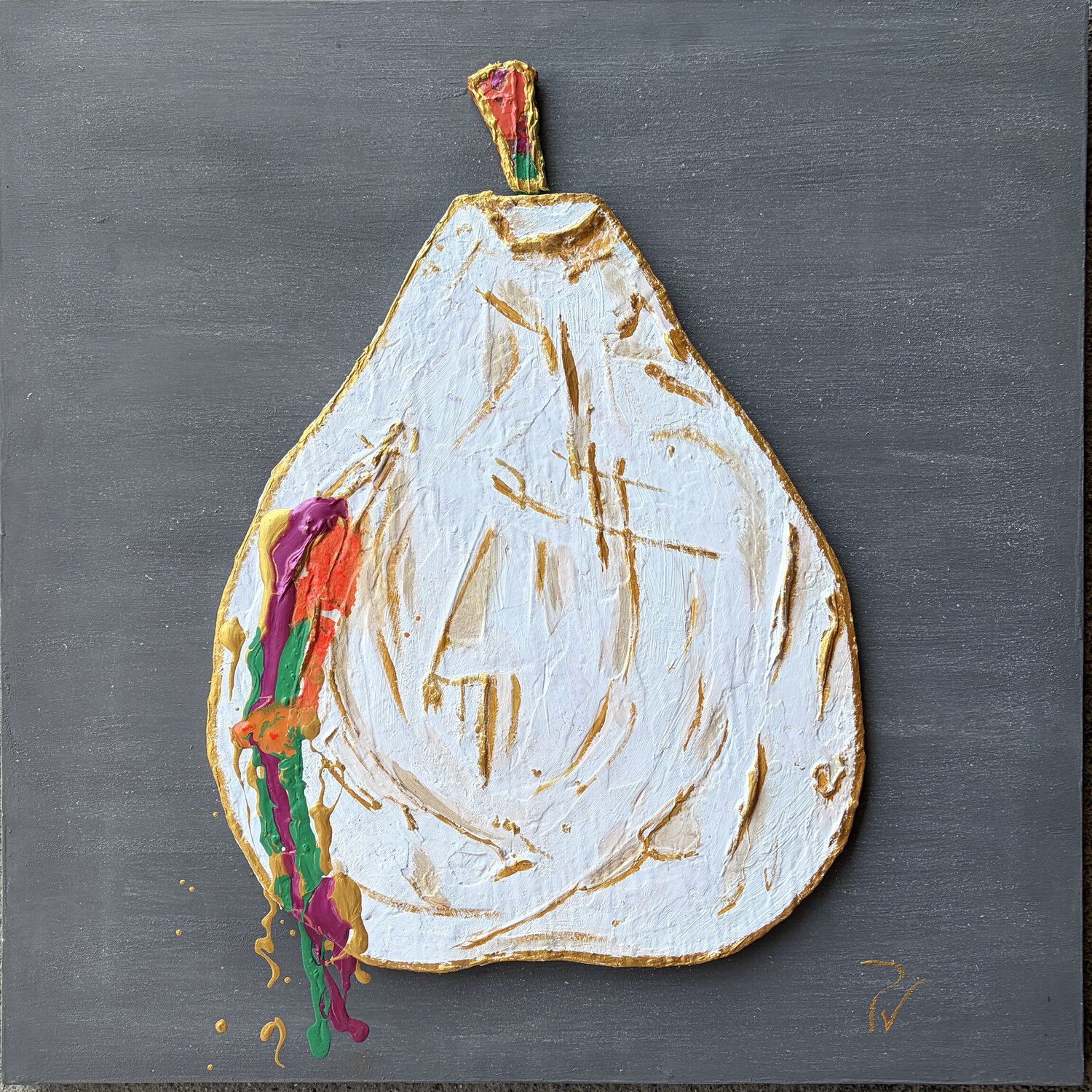 Pera blanca con colorines paola vignola Original painting for sale