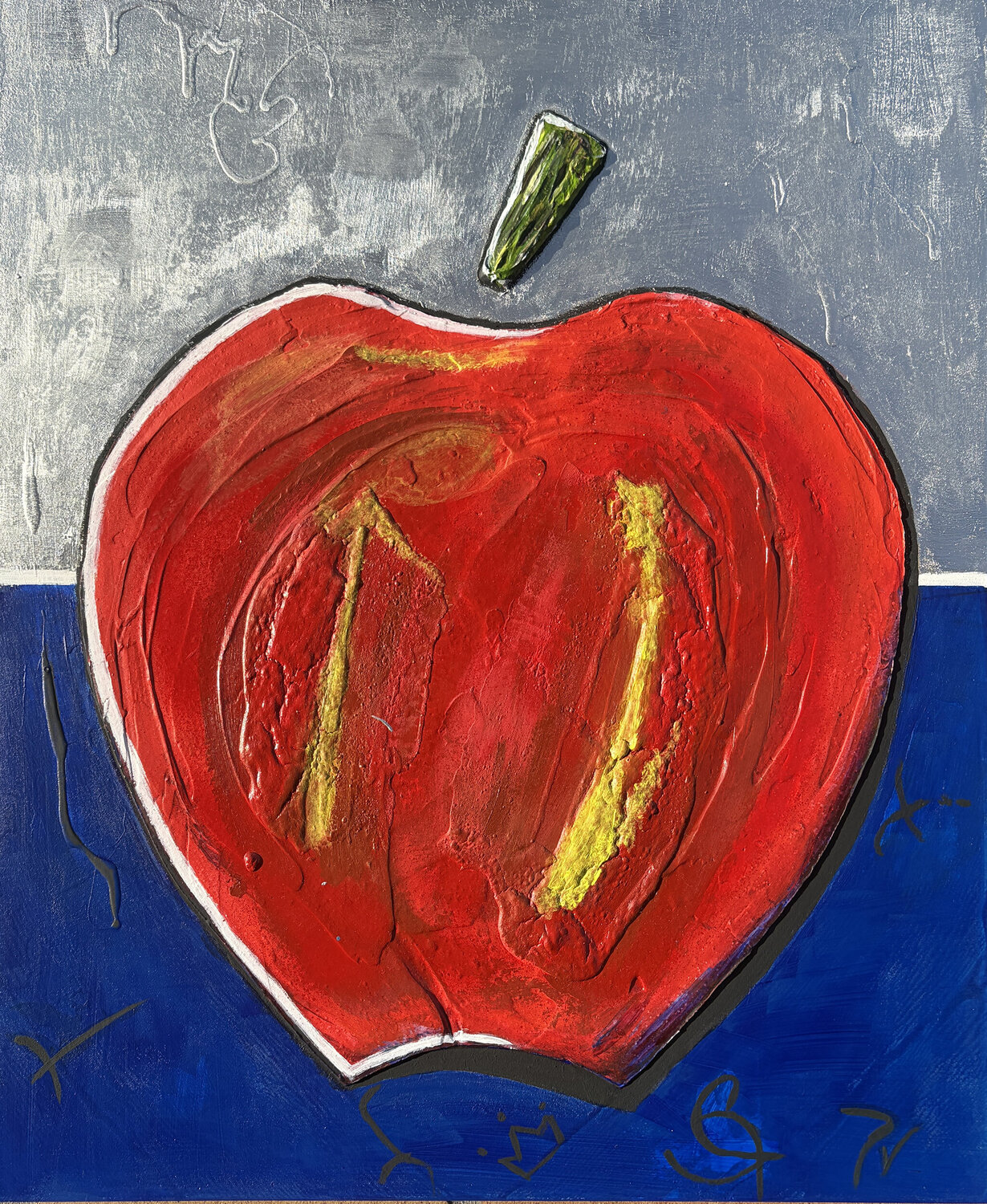 Manzana roja paola vignola Original painting for sale