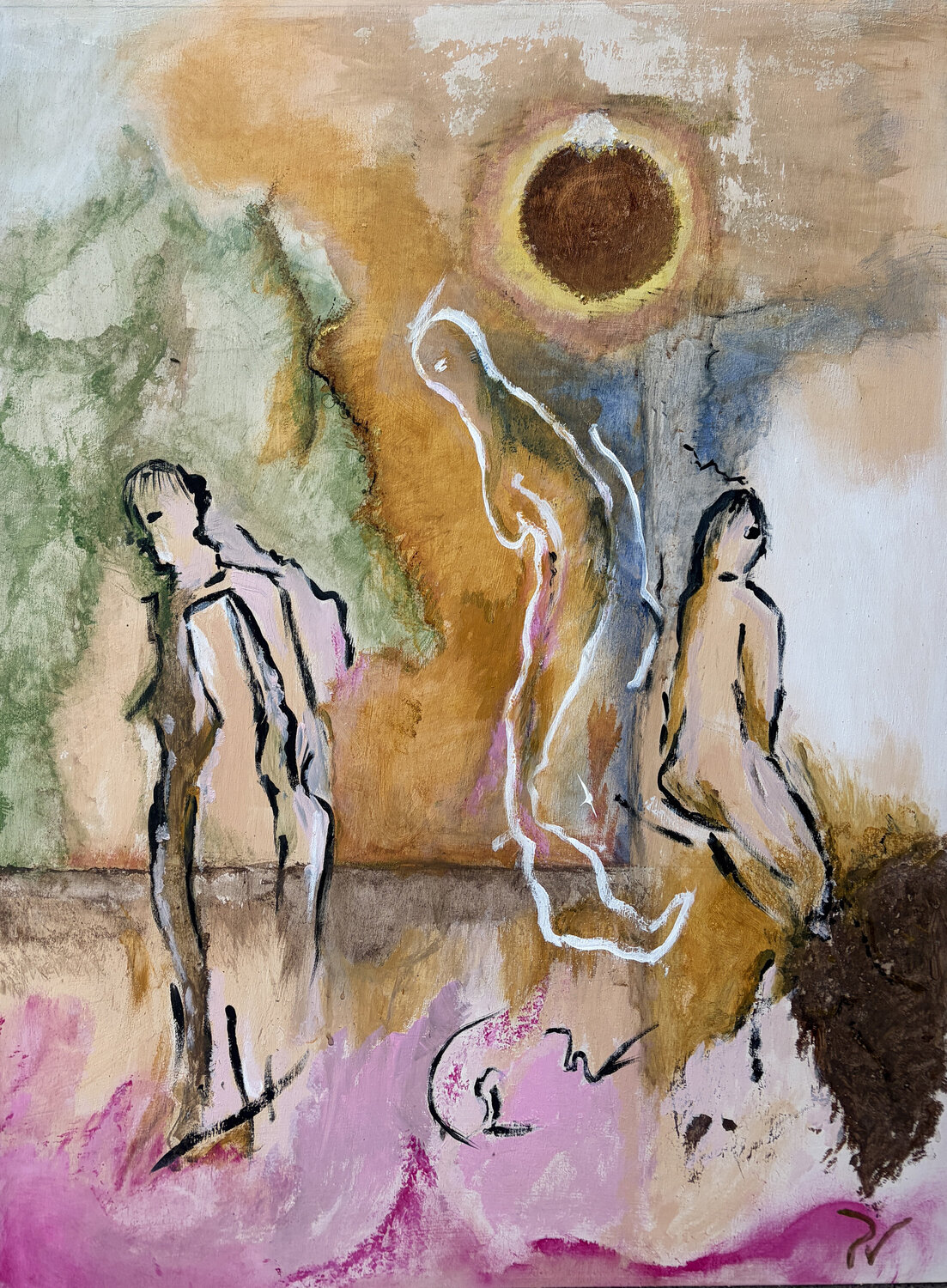 El eclipse y la conciencia paola vignola Original painting for sale