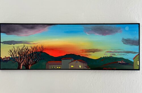 Finestra sul tramonto by Luisa Cappellari, Painting for Sale on Select