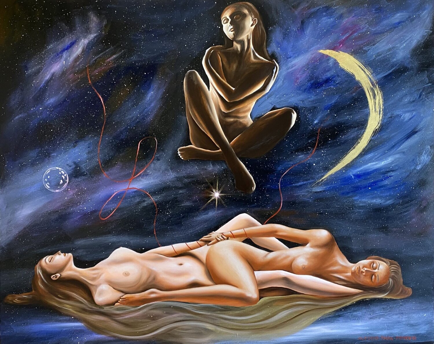 Triskelis (Continuo Infinito Presente) Alessio Papa Original painting for sale