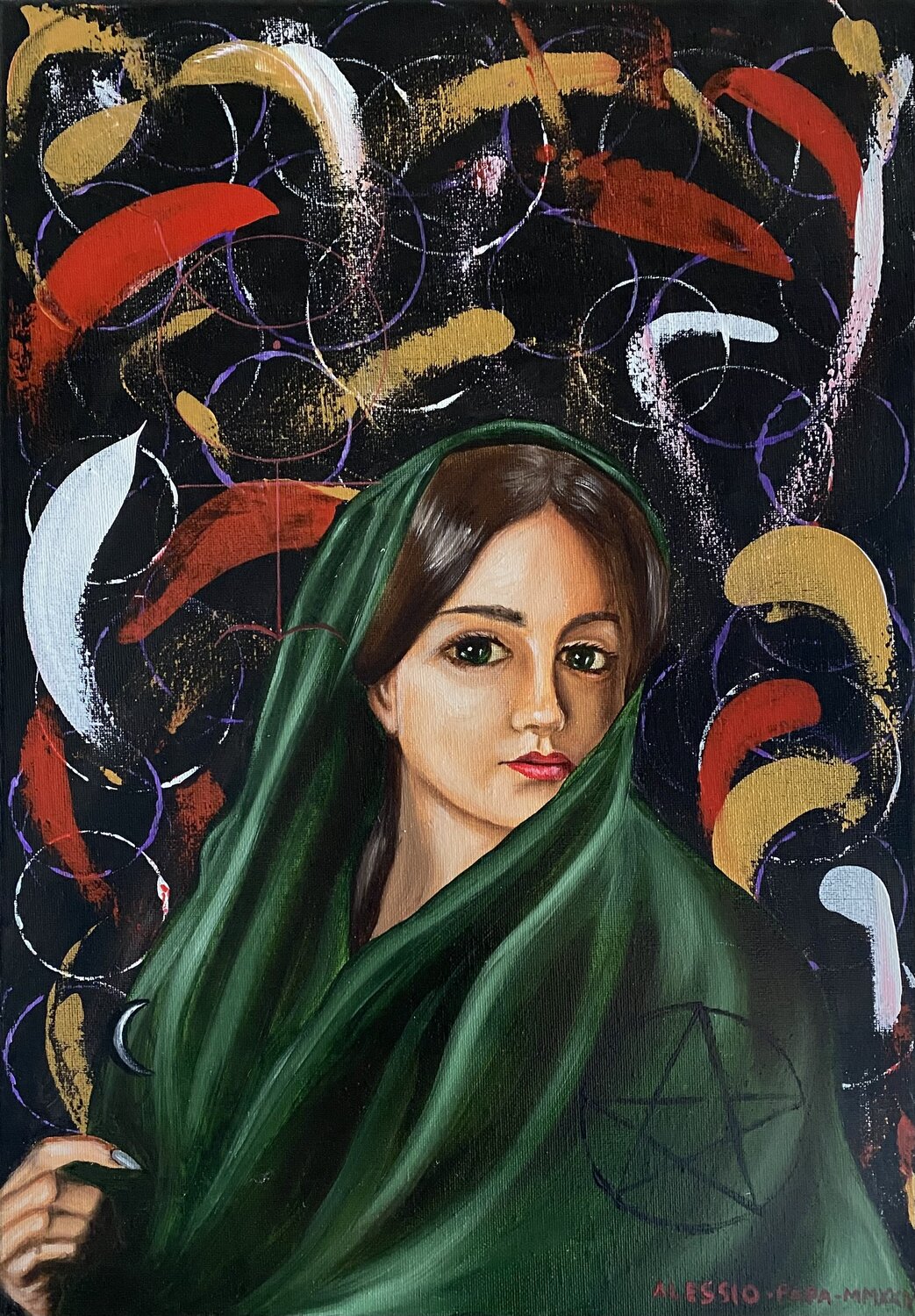 ESOTERICA II   (serie neosimbolismo astratto) Alessio Papa Original painting for sale