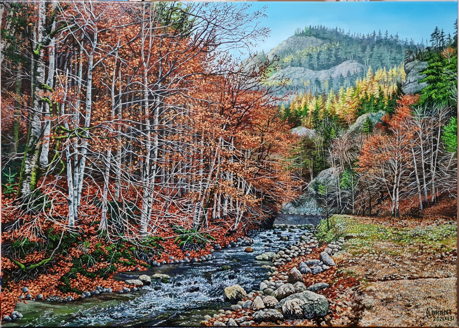 Whispers of the Turning Leaves Lorant Cucui Original painting for sale