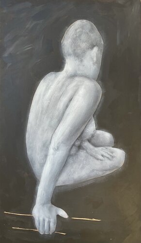 Desnudo blanco 1 by Angeles Sánchez Buendía, Painting for Sale on Select