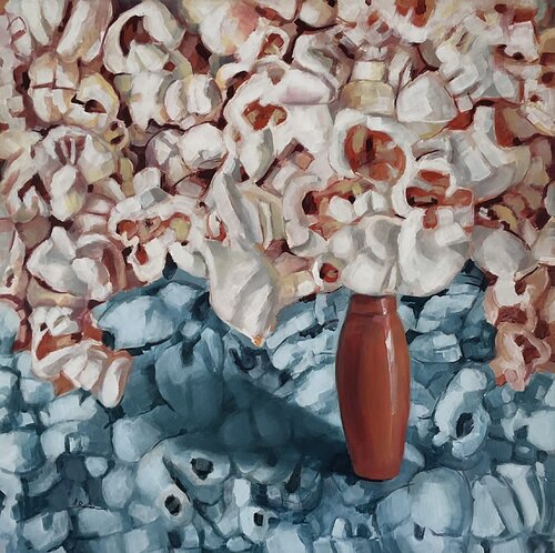 Jarrón de flores? 1 by Angeles Sánchez Buendía, Painting for Sale on Select