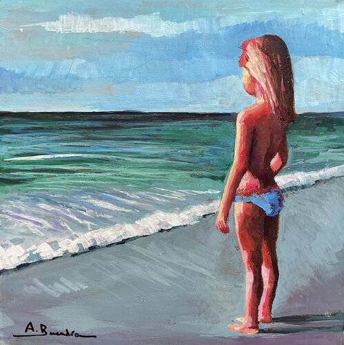 Niña bañista 1 von Angeles Sánchez Buendía, Malerei kaufen auf Select
