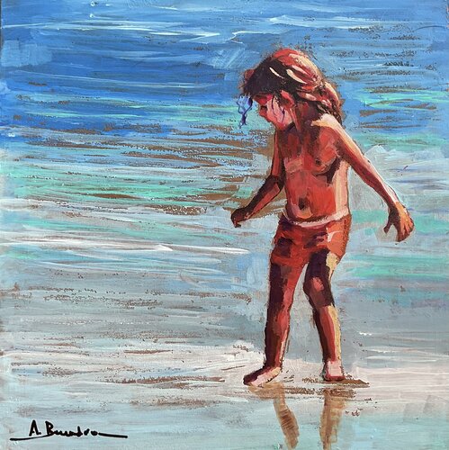 Niña bañista 2 von Angeles Sánchez Buendía, Malerei kaufen auf Select