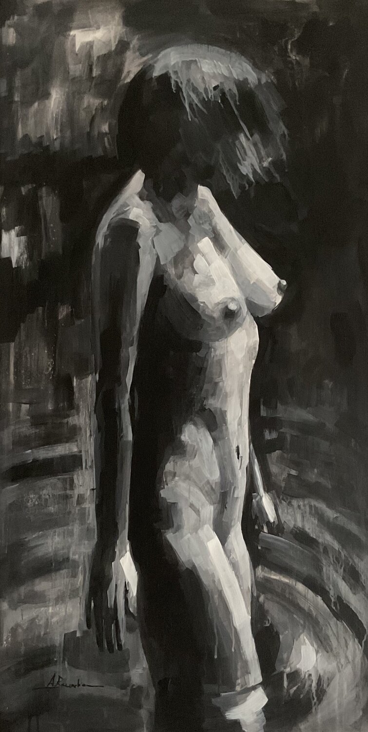 Desnudo blanco 2 Angeles Sánchez Buendía Original painting for sale