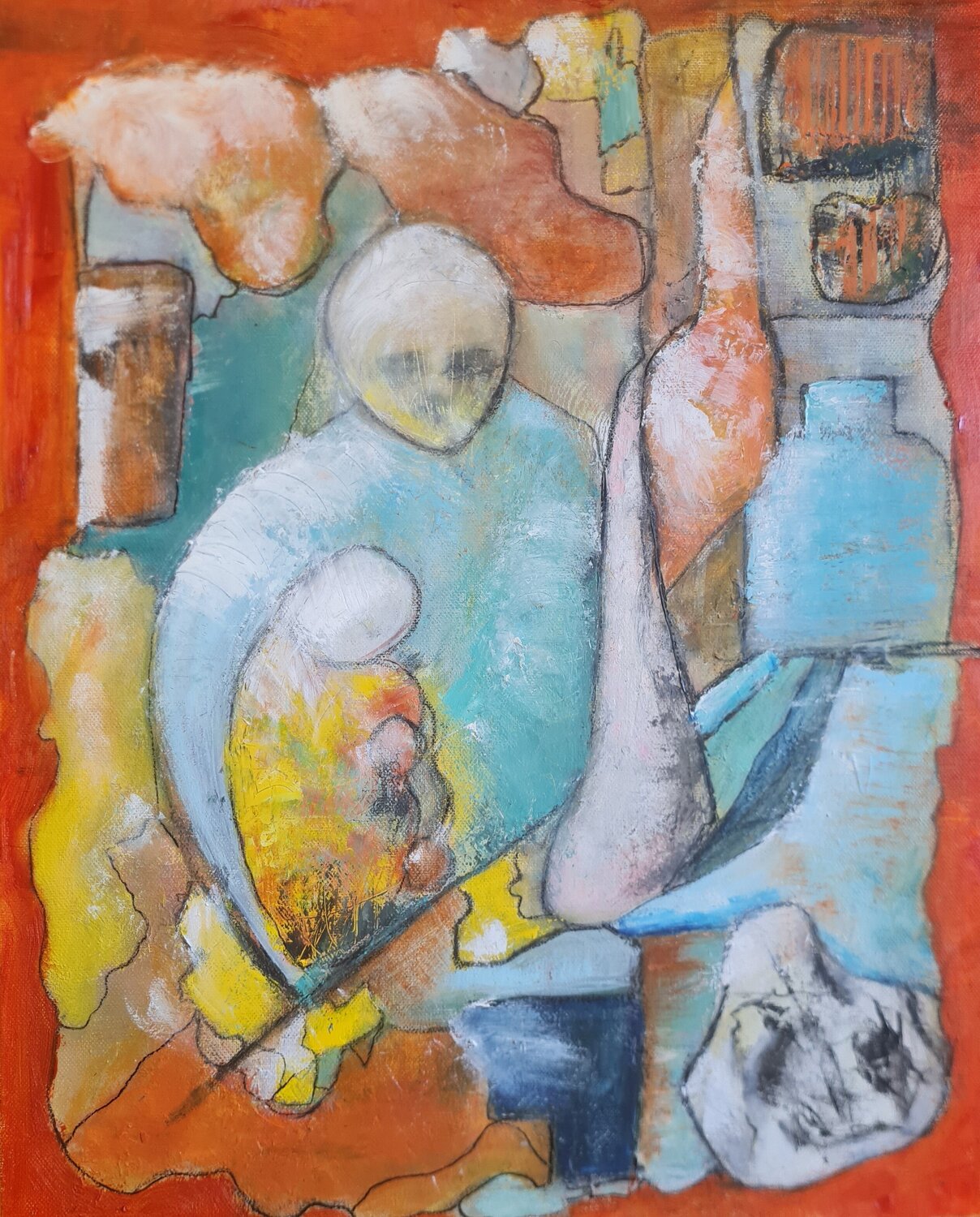 Women's Labour Fliss Esk Original painting for sale