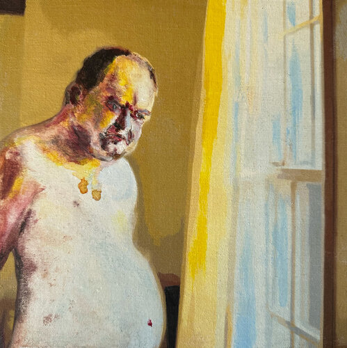 The Man at the Window by Isabelle Van Brussel, Painting for Sale on Select