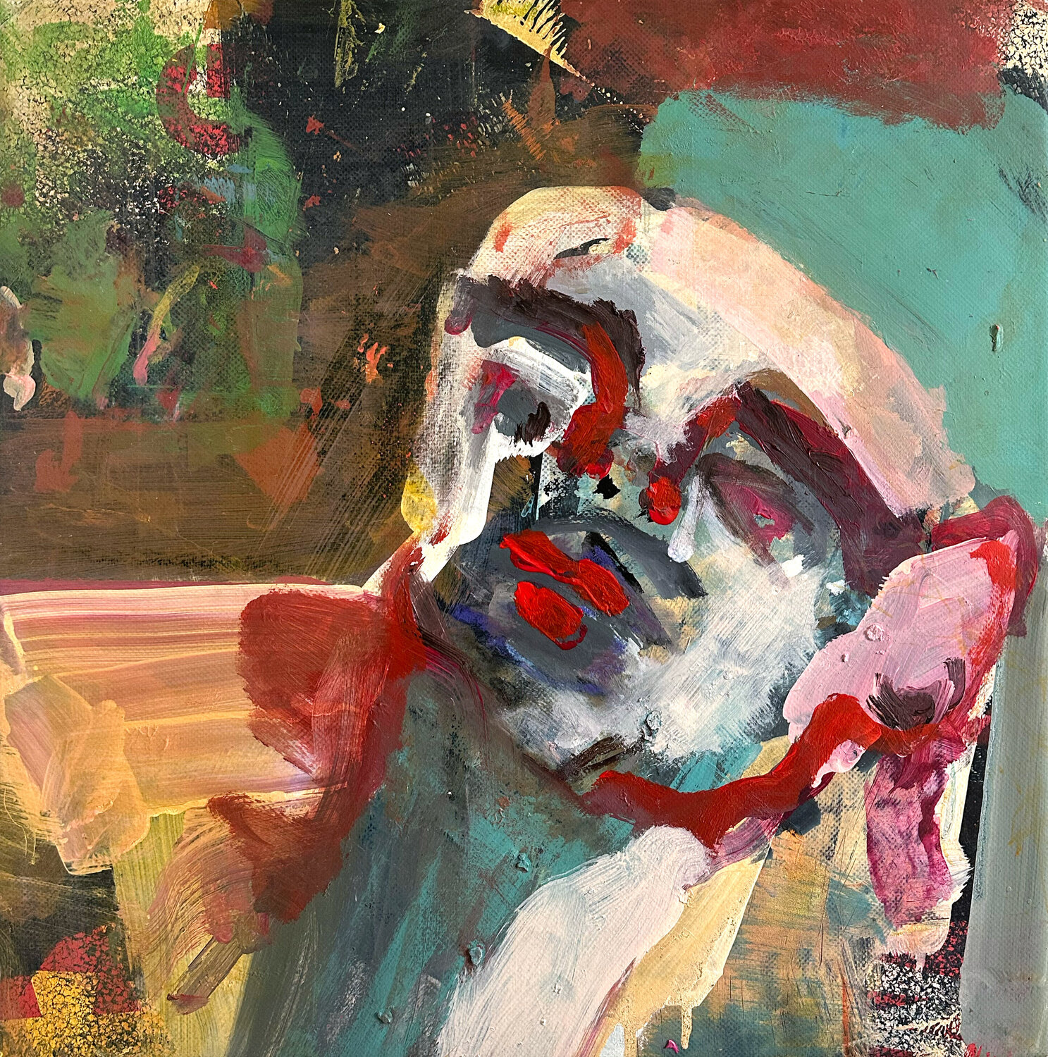 YOU 1  - an organic emotional landscape Isabelle Van Brussel Original painting for sale