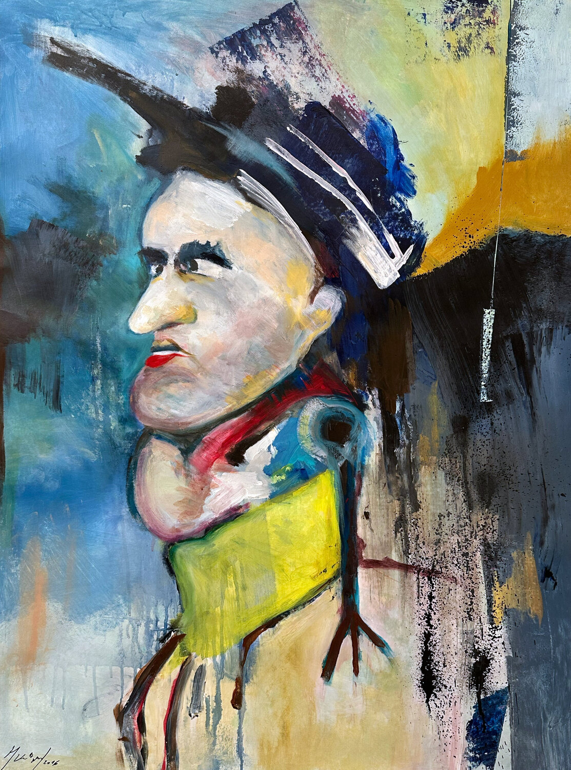 Beyond the Mask of Being Isabelle Van Brussel Original painting for sale