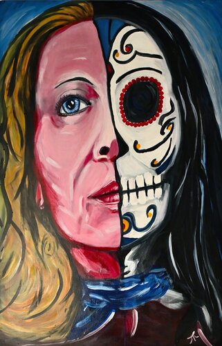 La Maschera by Marco Marroccu, Painting for Sale on Select