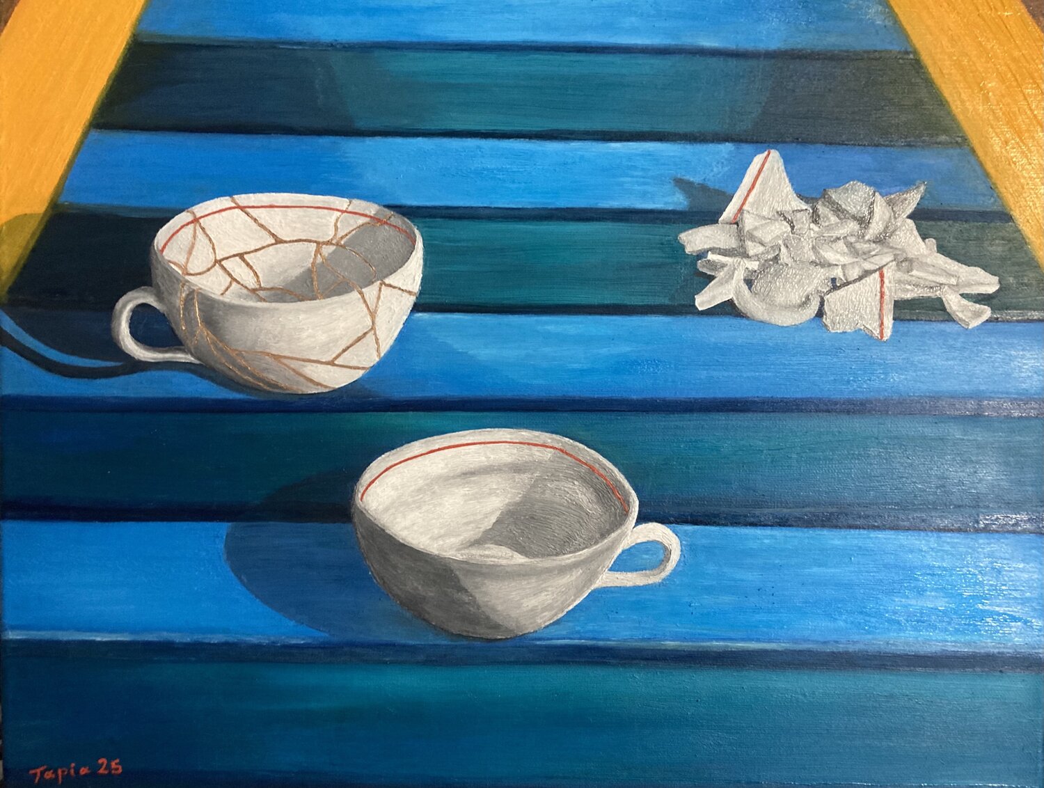 History of a Relationship Jorge Humberto Tapia Perez Original painting for sale