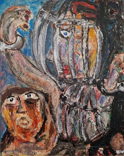 Adromeda II - Fessel  - (Triptychon) by Uwe Georg Kloos, Painting for Sale on Select