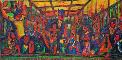 Puppy - Convention by Uwe Georg Kloos, Painting for Sale on Select
